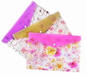 Папка канцелярская на кнопке FLOWERS 33,5х23,5 см, М-2524