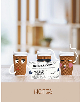 Книга для записей А6 (110х145) 80л Coffee news обложка глянцевая ламинация КЗ6803738