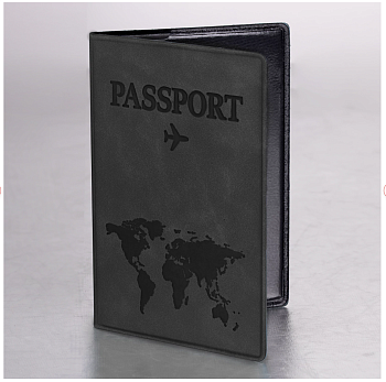 Обложка для паспорта 'Passport Map', мягкая экокожа, коричневая, STAFF, 238875